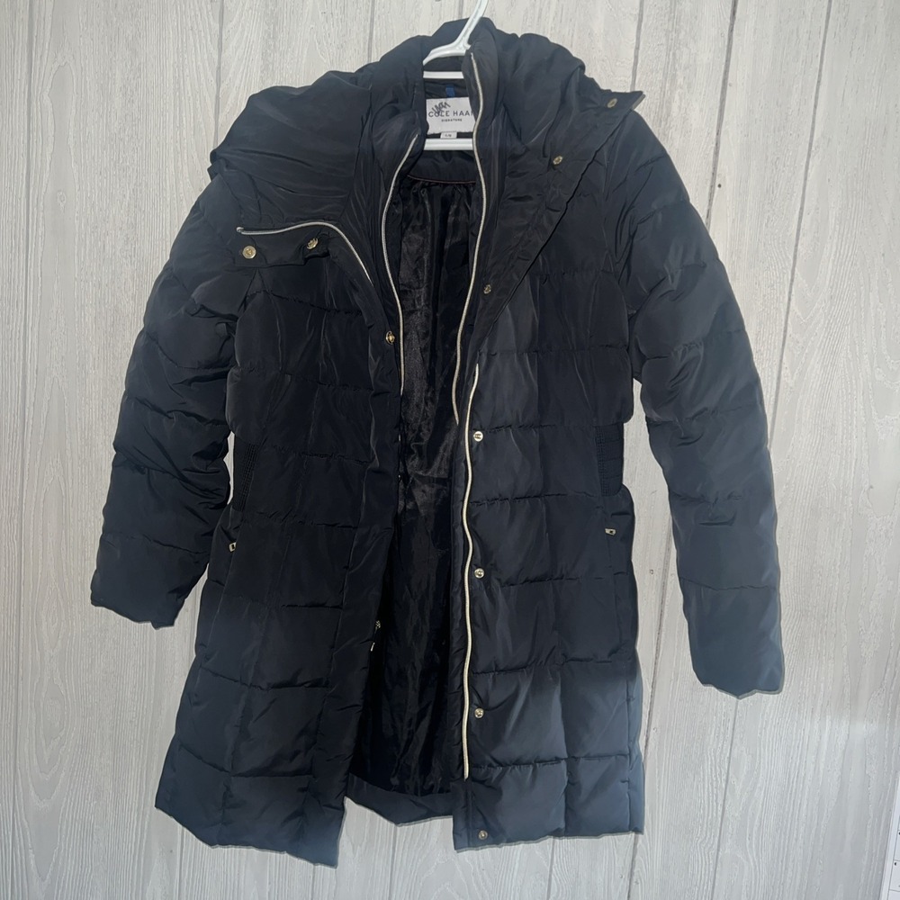 Cole Haan Puffer Jacket Black Size Large
